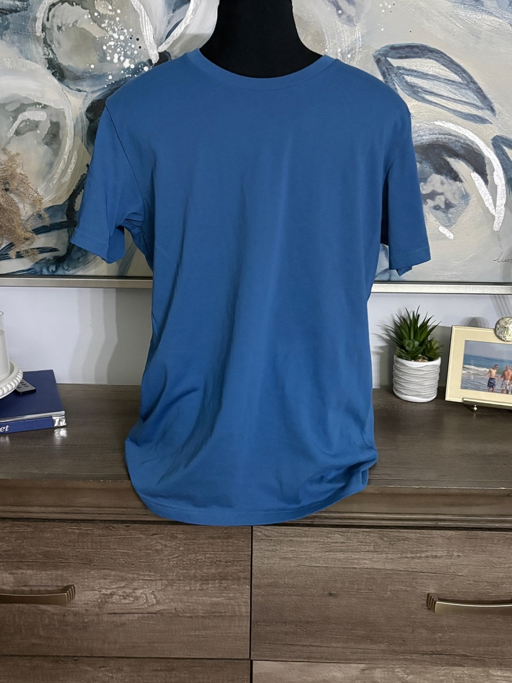 Uniqlo Men's Short Sleeve Crew T-Shirt in Blue